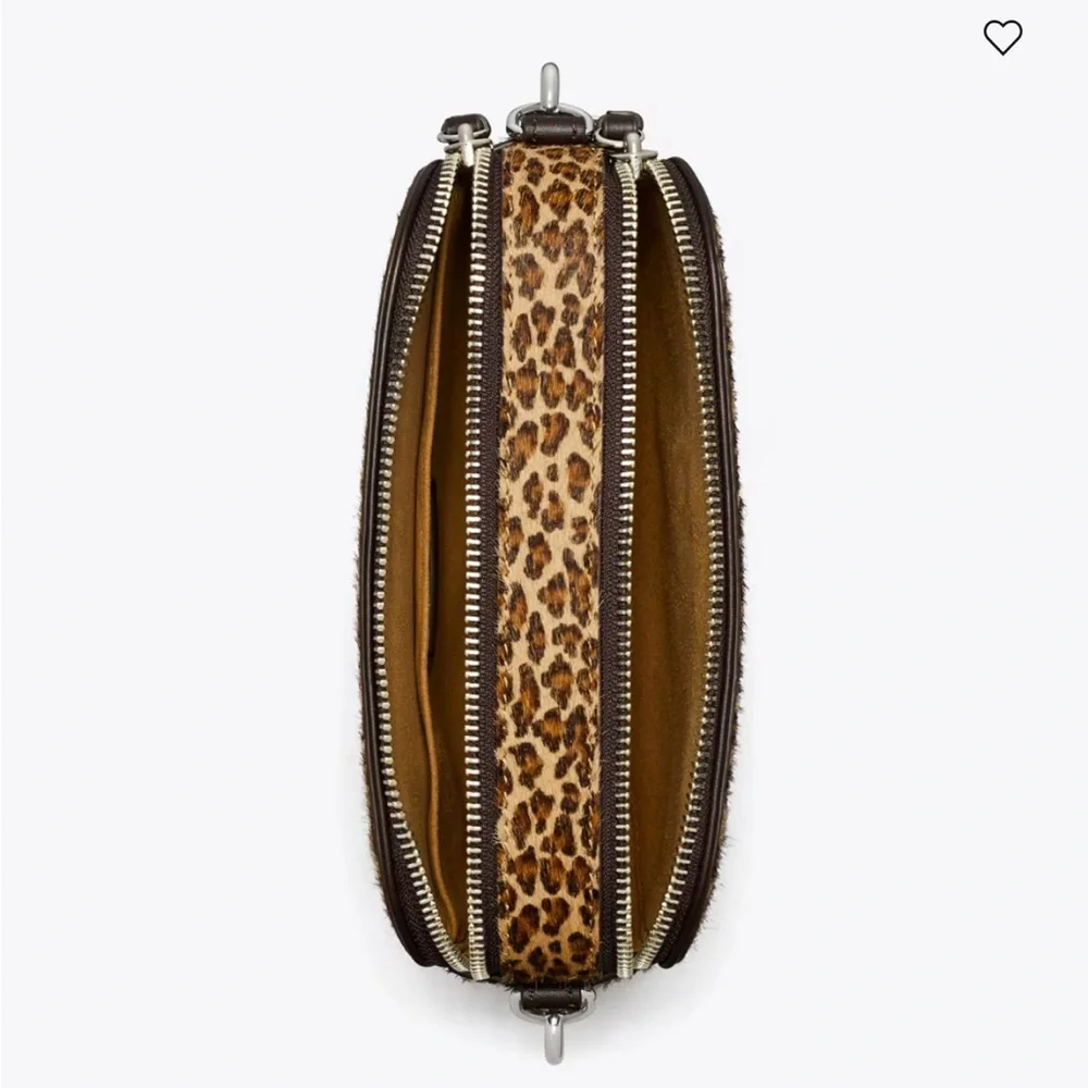 New Tory Burch MINI MILLER LEOPARD-PRINT CROSSBODY BAG